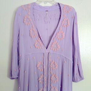 Embroidered Fable Midi Dress